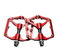 Pedale VTT Pédale de vélo de Route en Fibre de Carbone, roulement en Alliage d'aluminium, pédale de vélo de Montagne antidérapante, Accessoires de vélo(3 Bearing Red)