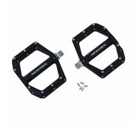 Pedale vtt plateforme descente - bmx newton noir a roulements alu cnc filetage 9