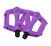 Pédale VTT Violet pour Vélo de Montagne, Plateforme Large 14 MM | Résine Plastique, Axe Métal Scellé, Surface Antidérapante, Réflecteurs Intégrés, Usage Nuit
