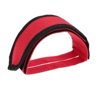 Pédales à Cale-Pieds Vélo avec Sangles Réglables Anti-dérapantes | Nylon Rouge, Fixation Adhésive Forte, pour Vtt et Pignon Fixe, Ensemble pour Pied et Pédale