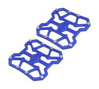 Pédales, Adaptateur de Plate-Forme Automatique en Alliage D'aluminium, Pédales Plates pour Vélo de Montagne, Vélo de Route (Blue)