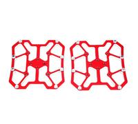 Pédales adaptatrices NinGYiYan pour vélo de route et VTT, conception creuse légère en alliage d'aluminium, compatibilité universelle avec les systèmes d'attelles, deux couleurs ((Bord double couleur