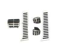 Pédales Antiderapantes Pour Golft 5 6 Pour Tiguan Pour Touran Pour Octavia A5 Pédales Voiture En Acier Inoxydable Accélérateur Frein À Gaz Embrayage Reste Couvercle Couvre Pedale Frein(AT with rest)