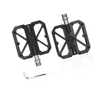 Pédales antidérapantes pour vélos de route en fibre de carbone - 3 roulements larges et plats - En fibre de carbone - Pédale à roulements