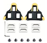 Pédales avec Embouts pour Shimano, Accessoires de Vélo, Pédales Pliantes, Compatible avec 3 Trous, Ensemble de Cleats, Accessoires de Cyclisme, Taille Ajustable et Haute Résistance