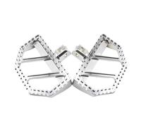 Pédales Cale Pied Moto Repose-Pieds De Moto Argent Pédale Plancher pour Softail Street Bob Fat Breakout FXLRS 18-Up