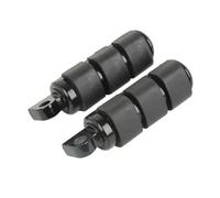 Pédales Cale Pied Moto Repose-Pieds De Moto Noir/Argent Trou 3/8 Pouces pour SOFTAIL FXST DYNA FXWG FXR XL1200 883 Sportster Low Rider Street