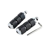 Pédales Cale Pied Moto Repose-Pieds De Moto Noir/Argent Trou 3/8 Pouces pour SOFTAIL FXST DYNA FXWG FXR XL1200 883 Sportster Low Rider Street