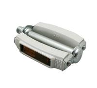 Pedale city marwi blanc corps acier cage resine filetage 9-16"(emballage oem)
