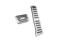 Pédales Couverture Accessoires de couvre-pédale pour BYD Joint en alliage d'aluminium Coussinets de pédales de voiture Anti-dérapant Frein à carburant Accélération Pédale d' Frein(Silvery)