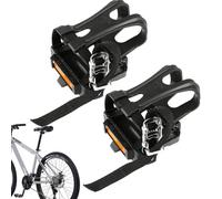 Pédales de cyclisme avec cage à clip d'orteil, cyclisme extérieur Remplacer les pédales, 1 paire cyclisme remplacer les pédales par des sangles, Part de broche de 9/16 pouces pour les