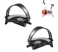 Pédales de cyclisme d'intérieur - Ensemble de pédale de vélo stationnaire 9/16, accessoires d'entraînement anti-glissement | haute pédale pour poignée d'exercice de mouvement sûr, conception c