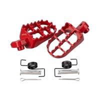 pédales de moto Accessoires Modification moto tout-terrain, pédale en aluminium, repose-pieds avant pieds larges(Red)