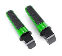 pédales de moto Repose-pieds arrière passager,pour Kawasaki Z900 1000 800 650 ZX6R 10R ER6F 6N Ninja 650 400 H2 SX pieds larges(Green)