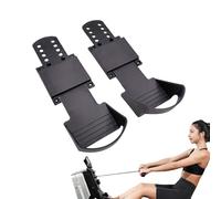 Pédales de rameur - Pédales de rechange pour rameur avec résistance magnétique et air, pédales plates en ABS pour équipement de fitness intérieur, accessoires de machine d'exercice, 31 x 10 cm, paire