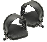 Pédales de Rechange pour Vélo 1 Paire en Caoutchouc Abs Acier Noir | Lot de 2 Pièces, Montage et Démontage Faciles, Design Antidérapant, Accessoires de Sangles Réglables