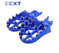 Pédales De Repose-Pieds Cnc,Repose-Pieds Pour Honda Crf250r,Crf450r,Crf250x,Crf450x,Crf250rx,Crf450rx,Kawasaki Kx250,Kx450,Kx250f - Type Blue