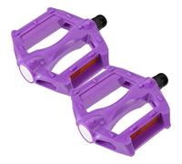 Pédales de Vélo 14mm Paire, pour VTT en Plastique | Surface Antidérapante, Visibilité Réfléchissante, Corps en Résine et Axe Métal, pour Trail Scolaire