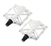 Pédales de Vélo Antidérapantes à Plateforme, Alliage D’Aluminium Blanc | Bike Pedals, Installation Simple et Design Robuste, Paire Légère pour Cyclisme Urbain et Usage Quotidien