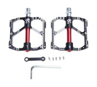 Pédales de vélo de montagne à 3 roulements - Plateforme légère - En alliage d'aluminium solide - Antidérapantes