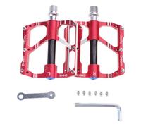 Pédales de vélo de montagne à 3 roulements - Plateforme légère - En alliage d'aluminium solide - Antidérapantes