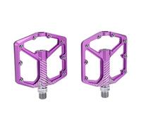 Pédales de vélo de Montagne, pédales de Plate-Forme en Alliage en Aluminium, composant de vélo de Route scellé pour Les vélos Hybrides Routiers, prévenir Les Surfaces de (Black) (Purple)