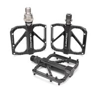 Pédales De Vélo De Remplacement En Acier Aluminium, 1 Paire, Plates, Antidérapantes, Vtt, Vélo De Route, Acier Inoxydable R27, Accessoires De Cyclisme, Pièces Noires