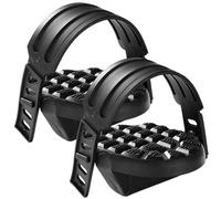 Pédales de vélo d'exercice 9/16 pédales de vélo stationnaires à Arbre Court avec Sangle réglable pièces Rechange d'exercice antidérapantes 1 Paire pour la Maison, la Salle Sport.