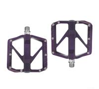 Pédales de vélo en alliage d'aluminium avec système de 4 roulements, clous double face antidérapants, tige en acier chromé pour vélos de route et de montagne, conçues pour une utilisation durable et