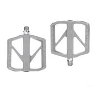 Pédales de vélo en alliage d'aluminium conçues pour les vélos de route et de montagne, avec 4 roulements, tige en acier chromé et clous antidérapants double face pour un pédalage sûr et fluide (orange