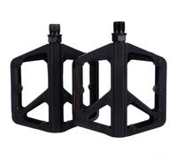 Pédales de vélo en nylon avec double roulement pour vélo de route VTT | Nylon léger, essieu en acier au bore, plateforme large, bandes réfléchissantes, 10,5 x 1,9 x 12,9 cm