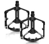 Pédales de vélo, pédales de vélo 9/16 antidérapantes en aluminium pour vélo de route/montagne, BMX, VTT, Spin Bike (noir)