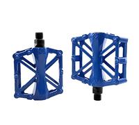 Pédales de vélo, Pédales de vélo de Route à roulements scellés, pédales Plates for vélo de Montagne, légères(Blue)