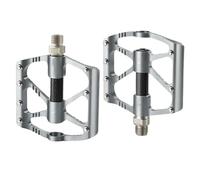 Pédales de vélo, pédales de vélo de voyage antidérapantes, pédales de bague en alliage d'aluminium, pédales de rechange en fibre de carbone avec 3 roulements, légères pour les vélos de route et de