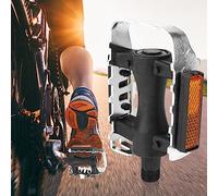 Pédales de Vélo, Pédales de VTT 1 Paire de Pédales de Vélo Antidérapantes Noires, Type de Scie, Conception de Bord pour Vélo Pliant, VTT ou Vélo de Course