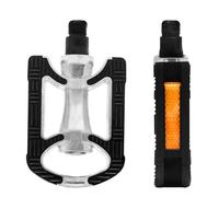 Pédales de Vélo, Pédales de VTT Antidérapantes avec Bandes Antidérapantes et Réflecteurs, 9/16 Pedale Velo Étanches Noir, Pedales pour BMX MTB