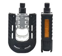 Pédales de vélo - Pédales plates à plateforme - Légères et antidérapantes - Avec bandes réfléchissantes - Pour la plupart des vélos d'adultes, navettes urbaines