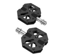 Pédales de Vélo, Pédales Plates en Fibre de Carbone 3K for Vélo de Route | 8 Picots par côté, Axes étanches, Montage Facile, Adhérence Stable Temps