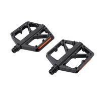 Pédales de Vélo Plates 9/16 Pouces, Double Roulement du en Acier au Bore | Plateforme Large, Poignée à Broche en Métal, Roulements Scellés, Marqués L et R, clé Hexagonale Incluse, Convient aux Vélos