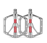 Pédales de vélo Plates, pédale de Plate-Forme de vélo, Pied de pédale de roulement en Alliage de Titane ultraléger pour vélo de Route, idéal pour Les vélos de randonnée, de Route et de Trekking (arge