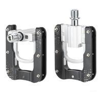 Pédales de vélo pliables en aluminium CNC avec triple roulement pour Brompton (noir argenté)