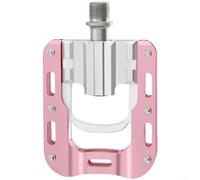 Pédales de vélo pliantes en alliage d'aluminium usiné avec précision et acier, système à 3 roulements, roulements scellés étanches, filetage 1,4 cm, compatibles avec Brompton et Dahon (noir violet)