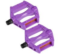 Pédales de Vélo pour Garçon et Filles VTT, Paire Pourpre 14 MM | Résine et Axe Métal, Réflecteurs Intégrés, Surface Antidérapante, Large Plateforme pour Réparations Quotidiennes