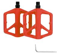 Pédales de vélo prêtes pour l'extérieur avec protection d'étanchéité complète pour résister à l'eau, à la boue et aux débris pendant les promenades hors route ou toutes saisons (orange)