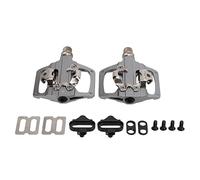 Pedales De Vélo Ultralégères, Paire Double Face, Aluminium Et Acier, Auto - Bloquantes Et Étanches - Roulements Scellés, Polyvalentes pour VTT Et BMX (Gris argenté)
