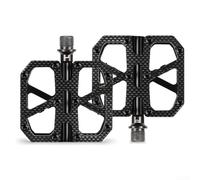 Pédales de vélo ultralégères T700 en fibre de carbone avec 3 roulements scellés | Design antidérapant double face pour VTT et route | Pédale plateforme légère de 239 g (mate)