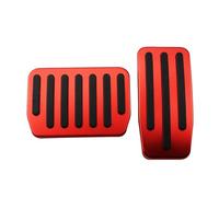 Pédales de voiture Compatible Pour Tesla Model 3 2017 2018 2019 2020 2021 AT, accessoires de couverture de pédale de frein et d'accélérateur(AT red)