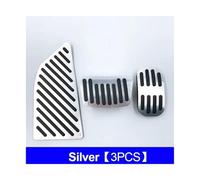 Pédales de voiture Compatible Pour Toyota C-HR CHR AX10 AX50 2016-2020 2021 2022, pédales d'accélérateur, de carburant, de frein, repose-pieds, accessoires(AT 3pcs Silver)