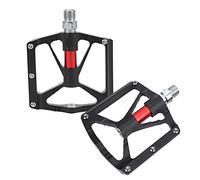 Pédales de VTT antidérapantes en Alliage d'aluminium, légères, Plates, pour Faire du vélo (Noire)