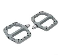 Pédales de VTT avec corps en nylon, axe Chromoly et roulements DU scellés optimisés pour la conduite hors route (gris)